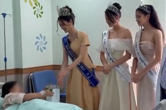 Hoa hậu Ý Nhi vướng tranh cãi khi trao quà ở bệnh viện: Ban tổ chức lên tiếng