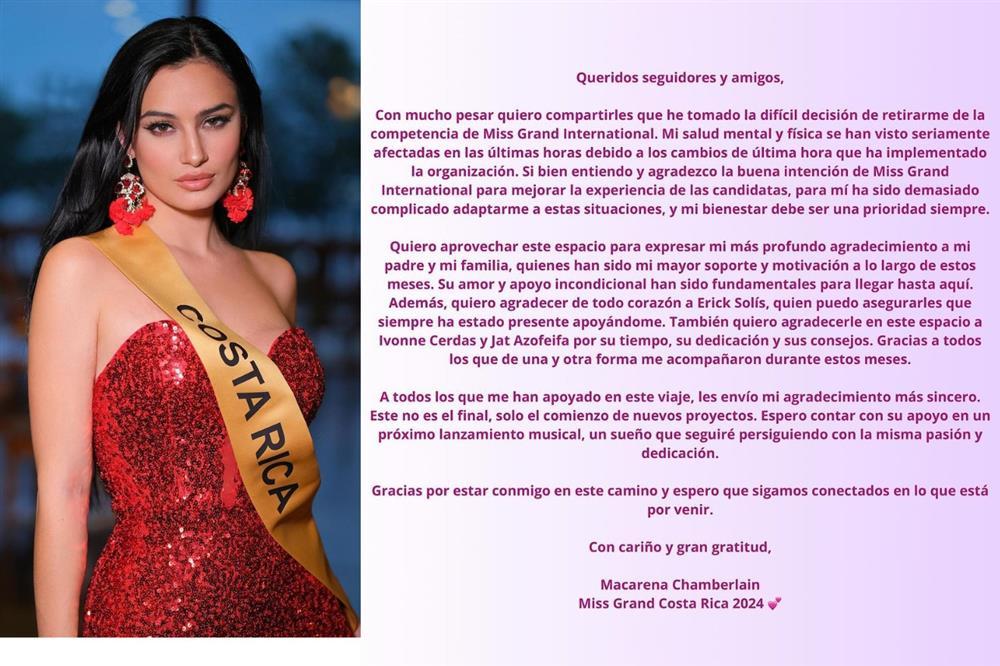 Miss Grand International 2024: Sau Campuchia, thêm một hoa hậu bỏ thi